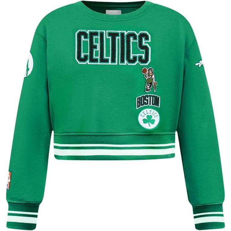 imagePro Standard Big Girls NBA Retro Classics Fleece Crewneck SweatshirtKelly Green