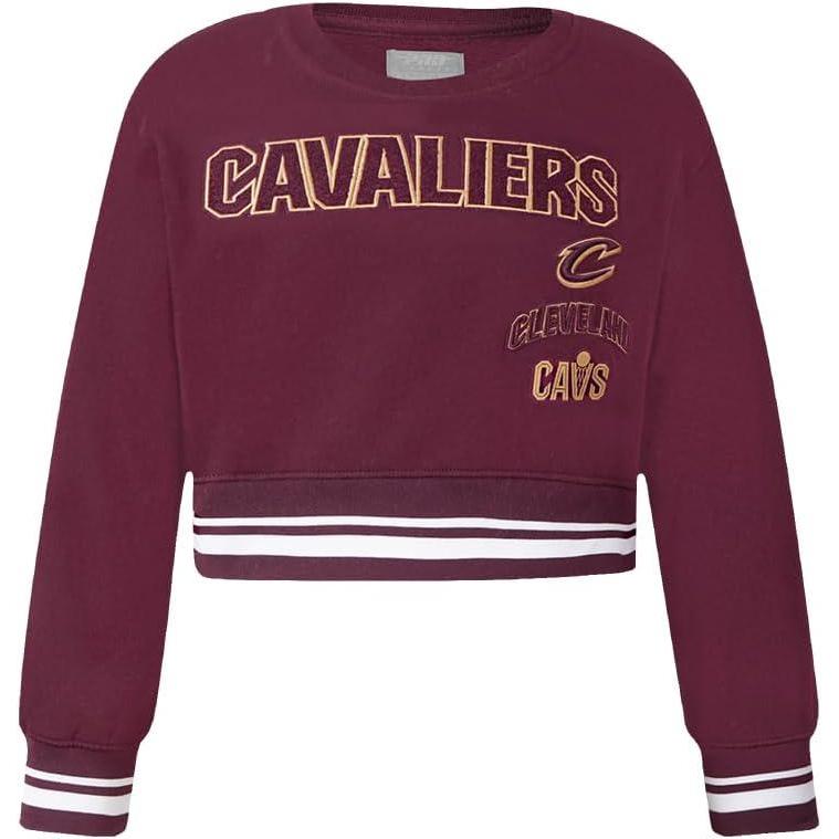 imagePro Standard Big Girls NBA Retro Classics Fleece Crewneck SweatshirtWine