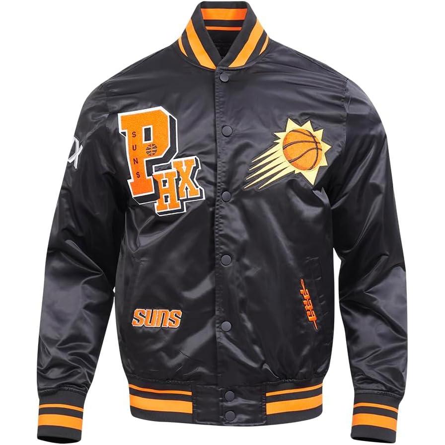 imagePro Standard Mens NBA Best Of Satin JacketBlackOrange