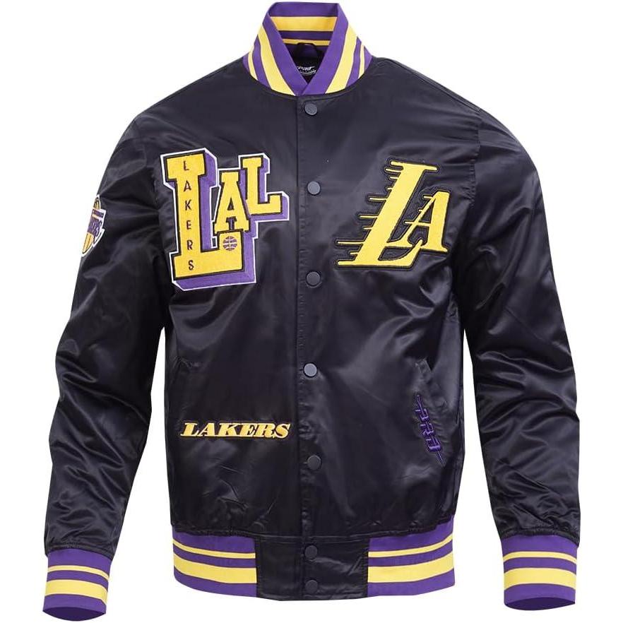 imagePro Standard Mens NBA Best Of Satin JacketBlackPurple