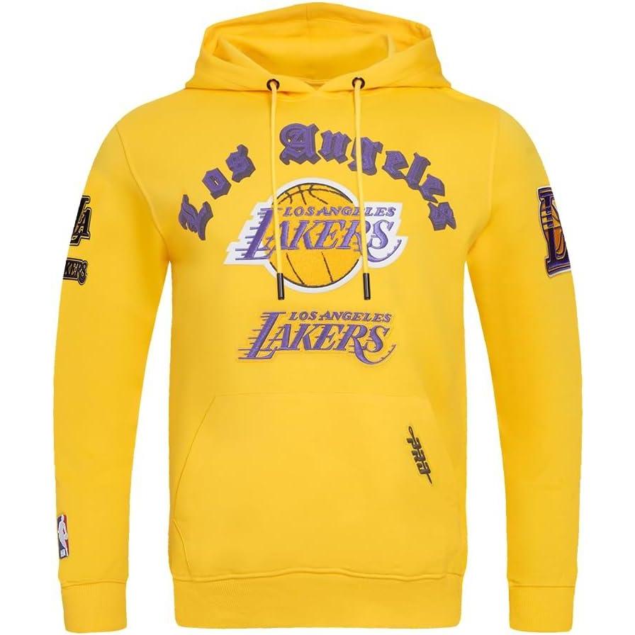 imagePro Standard Mens NBA Old English Pull Over HoodieYellow