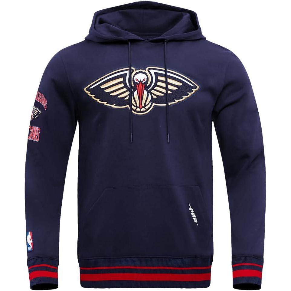 imagePro Standard Mens NBA Retro Classics Pull Over HoodieMidnight NavyRedMidnight Navy