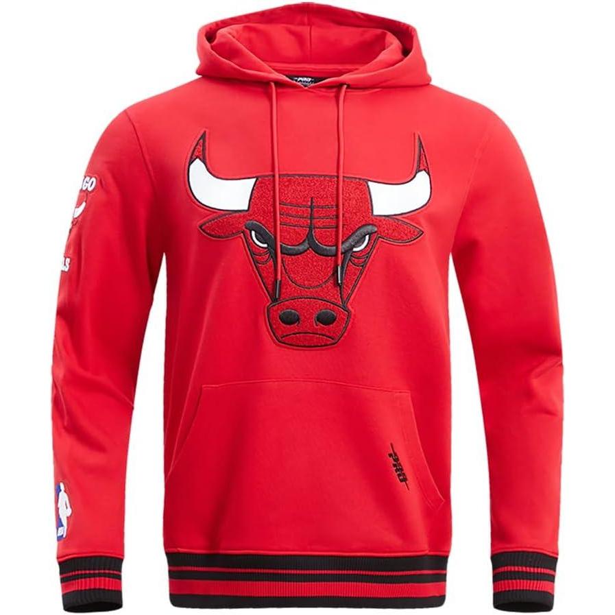 imagePro Standard Mens NBA Retro Classics Pull Over HoodieRedBlack