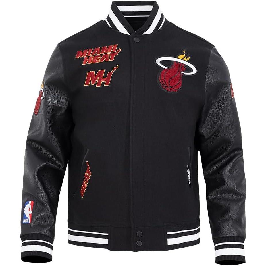 imagePro Standard Mens NBA Retro Classics Varsity JacketBlack