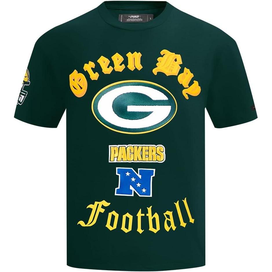 imagePro Standard Mens NFL Old English Short Sleeve TeeForest Green