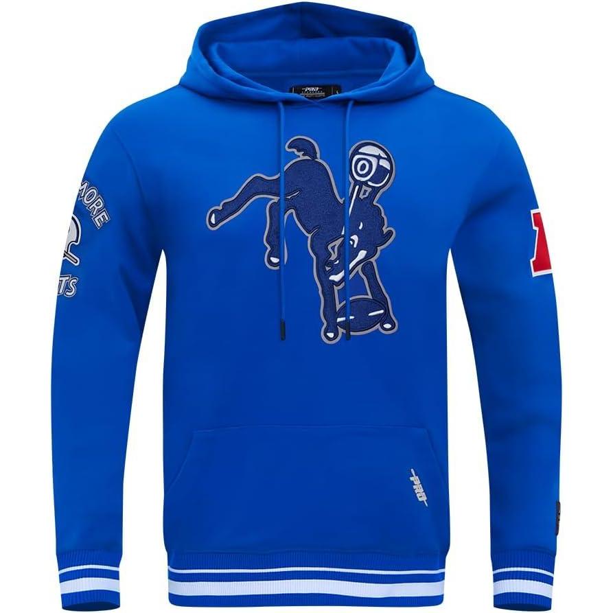 imagePro Standard Mens NFL Retro Classics Brushed Back French Terry Pull Over HoodieRoyal Blue