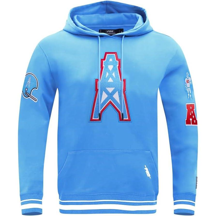imagePro Standard Mens NFL Retro Classics Brushed Back French Terry Pull Over HoodieUniversity Blue