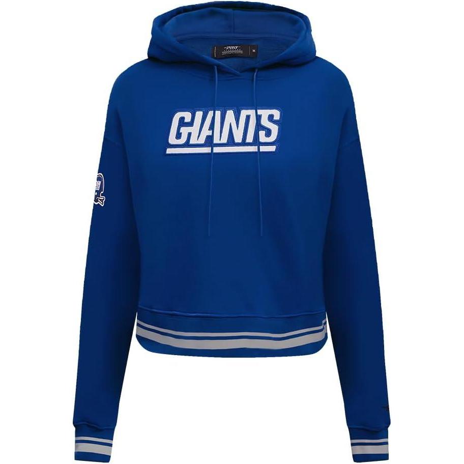 imagePro Standard Womens NFL Retro Classics Brushed Back French Terry Cropped Pullover HoodieDodger Blue