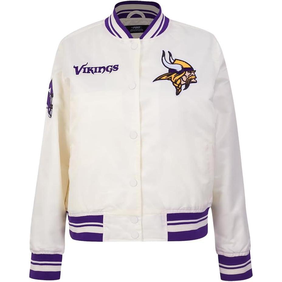 imagePro Standard Womens NFL Retro Classics Satin JacketEggshell Purple