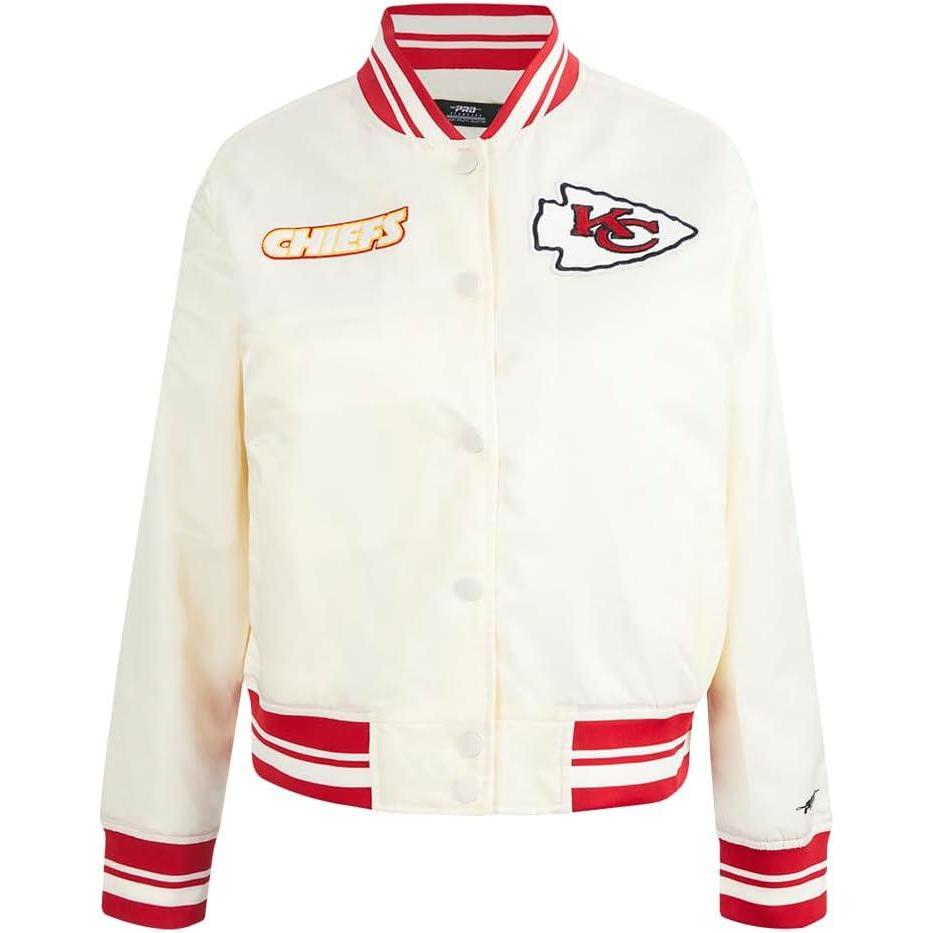 imagePro Standard Womens NFL Retro Classics Satin JacketEggshell Red