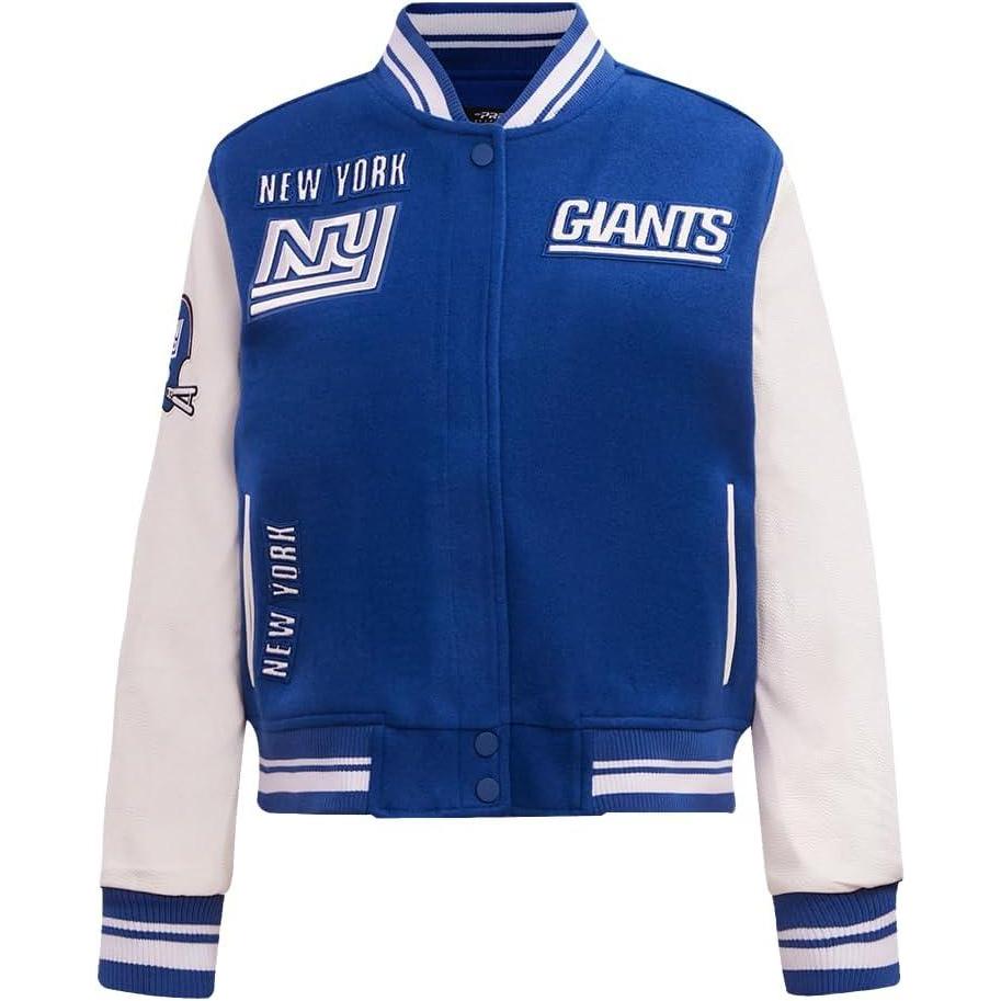 imagePro Standard Womens NFL Retro Classics Varsity JacketDodger BlueWhite