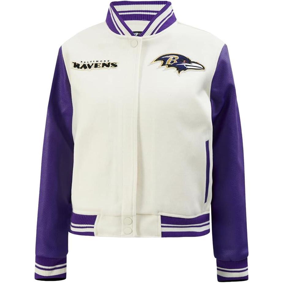 imagePro Standard Womens NFL Retro Classics Varsity JacketEggshell Purple