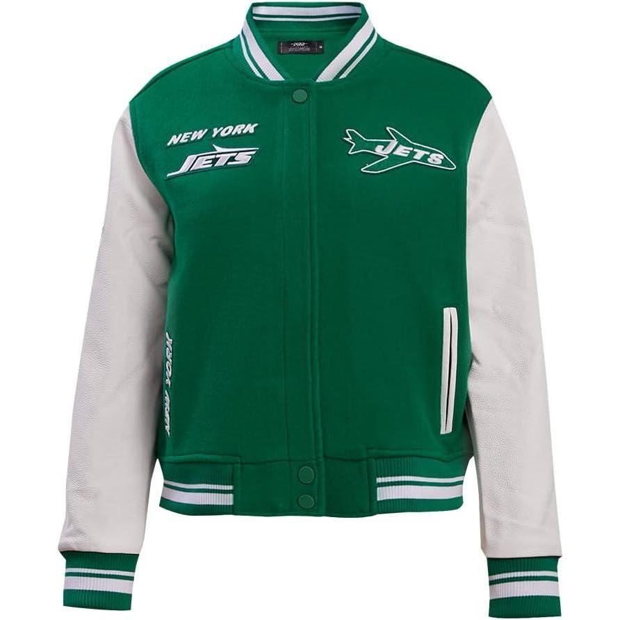 imagePro Standard Womens NFL Retro Classics Varsity JacketKelly Green White
