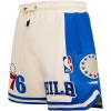 Mens NBA Retro Classics Athletic Short(Eggshell/Royal Blue)