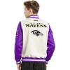 Pro Standard Big Boys NFL Retro Classics Varsity Jacket(Eggshell/ Purple)