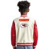 Pro Standard Big Boys NFL Retro Classics Varsity Jacket(Eggshell/ Red)
