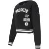Pro Standard Big Girls NBA Retro Classics Fleece Crewneck Sweatshirt(Black)