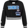 Pro Standard Big Girls NBA Retro Classics Fleece Crewneck Sweatshirt(Black)