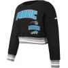 Pro Standard Big Girls NBA Retro Classics Fleece Crewneck Sweatshirt(Black/Gray)