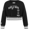 Pro Standard Big Girls NBA Retro Classics Fleece Crewneck Sweatshirt(Black/Gray)