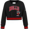 Pro Standard Big Girls NBA Retro Classics Fleece Crewneck Sweatshirt(Black/Red/Black)
