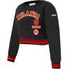 Pro Standard Big Girls NBA Retro Classics Fleece Crewneck Sweatshirt(Black/Red/Black)
