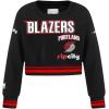 Pro Standard Big Girls NBA Retro Classics Fleece Crewneck Sweatshirt(Black/Red/Black)