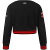 Pro Standard Big Girls NBA Retro Classics Fleece Crewneck Sweatshirt(Black/Red/Black)