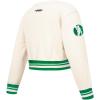 Pro Standard Big Girls NBA Retro Classics Fleece Crewneck Sweatshirt(Eggshell/ Kelly Green)