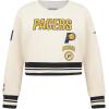 Pro Standard Big Girls NBA Retro Classics Fleece Crewneck Sweatshirt(Eggshell/ Midnight Navy)
