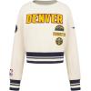 Pro Standard Big Girls NBA Retro Classics Fleece Crewneck Sweatshirt(Eggshell/ Midnight Navy)