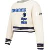Pro Standard Big Girls NBA Retro Classics Fleece Crewneck Sweatshirt(Eggshell/ Midnight Navy)