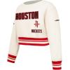 Pro Standard Big Girls NBA Retro Classics Fleece Crewneck Sweatshirt(Eggshell/ Red)