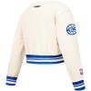 Pro Standard Big Girls NBA Retro Classics Fleece Crewneck Sweatshirt(Eggshell/Royal Blue)