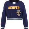 Pro Standard Big Girls NBA Retro Classics Fleece Crewneck Sweatshirt(Midnight Navy)