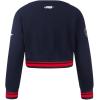 Pro Standard Big Girls NBA Retro Classics Fleece Crewneck Sweatshirt(Midnight Navy/Red/Midnight Navy)