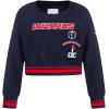 Pro Standard Big Girls NBA Retro Classics Fleece Crewneck Sweatshirt(Midnight Navy/Red/Midnight Navy)