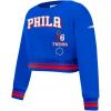 Pro Standard Big Girls NBA Retro Classics Fleece Crewneck Sweatshirt(Royal Blue/Red)