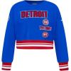 Pro Standard Big Girls NBA Retro Classics Fleece Crewneck Sweatshirt(Royal Blue/Red)
