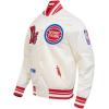 Pro Standard Mens NBA Best Of Satin Jacket(Eggshell/ Red)