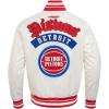 Pro Standard Mens NBA Best Of Satin Jacket(Eggshell/ Red)