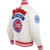 Pro Standard Mens NBA Best Of Satin Jacket(Eggshell/ Red)