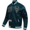 Pro Standard Mens NBA Best Of Satin Jacket(Forest Green)