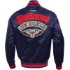Pro Standard Mens NBA Best Of Satin Jacket(Midnight Navy/Red/Midnight Navy)