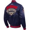 Pro Standard Mens NBA Best Of Satin Jacket(Midnight Navy/Red/Midnight Navy)