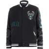 Pro Standard Mens NBA Old English Varsity Jacket(Black)