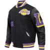Pro Standard Mens NBA Old English Varsity Jacket(Black/Purple)