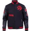Pro Standard Mens NBA Old English Varsity Jacket(Black/Red/Black)