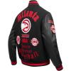 Pro Standard Mens NBA Old English Varsity Jacket(Black/Red/Black)