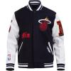 Pro Standard Mens NBA Old English Varsity Jacket(Black/White)